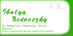 ibolya medveczky business card